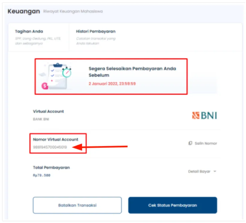 Kode VA Bank BNI