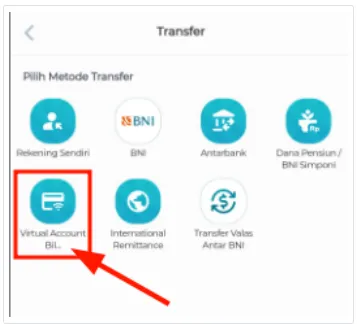 Menu Virtual Account Billing